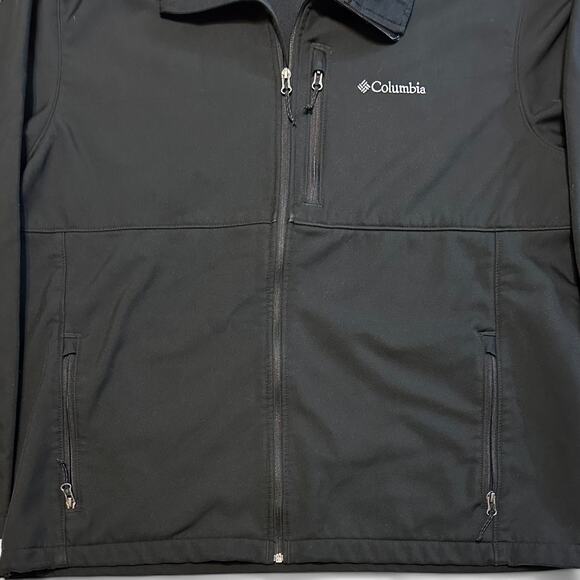 Columbia Ascender Softshell Jacket Mens XXL Zip Up Black Stretch Water Resistant - Picture 6 of 11